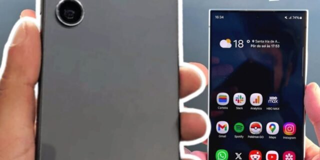 Smartphone Samsung Galaxy S24 Ultra 6,8″ Galaxy AI 256GB Titânio Preto 5G 12GB RAM Câm. Quádrupla 200MP + Selfie 12MP Bateria 5000mAh Dual Chip