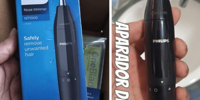Aparador de pelos para nariz e orelhas Philips Series 1000, À pilha – NT1620/15