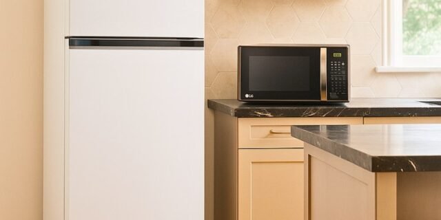 COMBO Geladeira LG Frost Free Inverter 375L Duplex Branca GN-B372PQW 127V + Micro-ondas LG Mesa 30L 110V