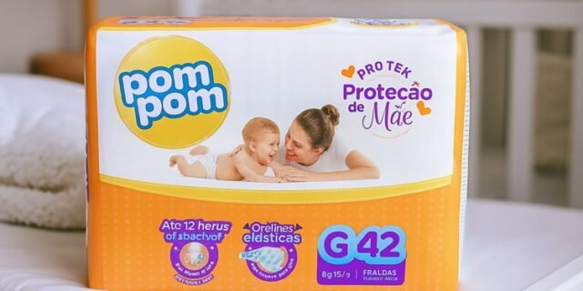 Fralda Pom Pom Protek Proteção de Mãe Mega G 42 Unidades