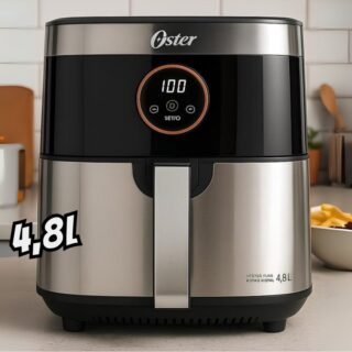 Fritadeira Sem Óleo 2 em 1 Black Inox 4,8L OFRT660 Oster