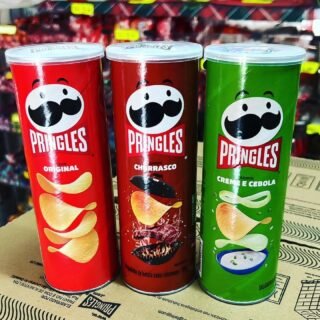 Pringles Pack Promo Salgadinho de Batata Frita 3 Sabores – Original, Creme e Cebola e Churrasco