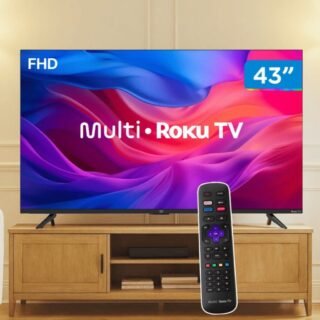 Smart TV 43″ Multi Full HD DLED TL056M Roku TV Quad-core Alexa Google Assistente e Siri 1 HDMI