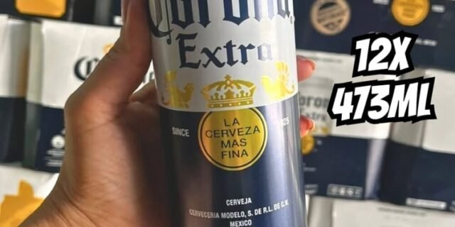 Pack Cerveja Corona Extra, Lata, 473ml, Caixa 12 unidades