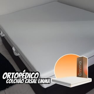 Colchão Casal Emma Duo Comfort – 10 anos de garantia, conforto de dupla face e suporte ideal para o seu corpo – 138x188cm.