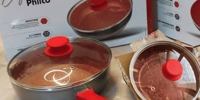 Panela Philco PPH240APR Redstone com Tampa de Vidro 2,7L –