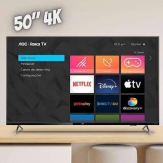 Smart TV AOC DLED 50 Polegadas 4k WI-FI Roku TV 50U7045/78G