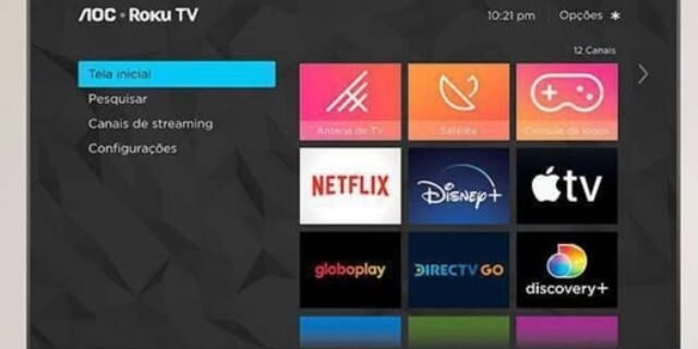 Smart TV AOC DLED 50 Polegadas 4k WI-FI Roku TV 50U7045/78G