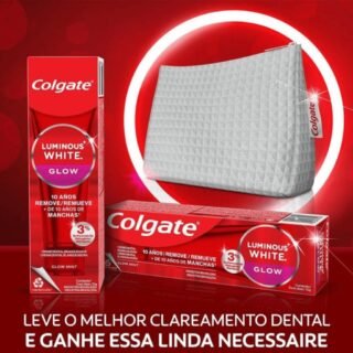 Colgate Creme Dental para Clareamento Luminous White Glow 70g 2 unid. + Necessaire