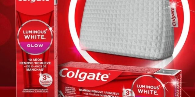 Colgate Creme Dental para Clareamento Luminous White Glow 70g 2 unid. + Necessaire