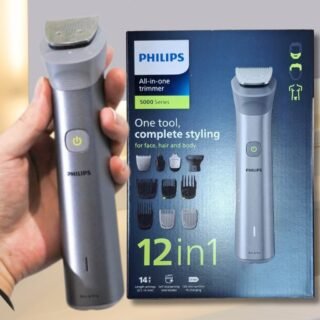 Philips Aparador de Pelos Multigroom 12 em 1 para Rosto, Corpo e Cabelos, Tecnologia BeardSense, 100% à Prova d´água, Bivolt – MG5950/15