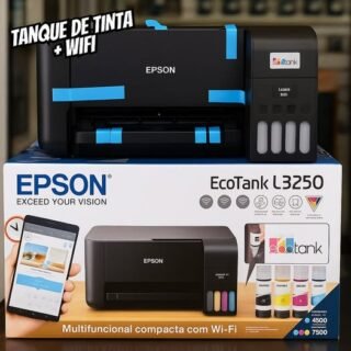 Epson EcoTank L3250 – Multifuncional, Tanque de Tinta Colorida, Wi-Fi Direct, USB, Bivolt, Preto