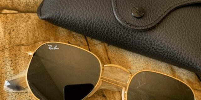 Ray-Ban RB3548NL HEXAGONAL Óculos de Sol Unissex Ouro