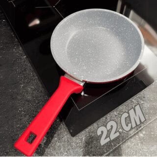 Euro, ALU8259-VO, Frigideira 22 cm ColorStone de alumínio com antiaderente Volcano