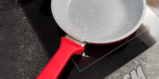 Euro, ALU8259-VO, Frigideira 22 cm ColorStone de alumínio com antiaderente Volcano