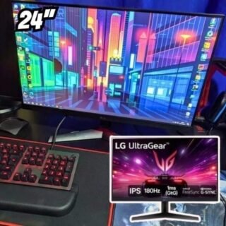 Monitor Gamer LG UltraGear 24” 24GS60F-B IPS Full HD 180Hz 1ms (GtG) NVIDIA® G-SYNC® AMD FreeSync™ HDR10 sRGB 99% HDMI DisplayPort