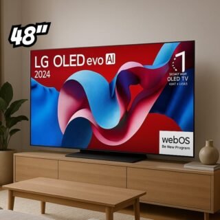 Smart TV 4K 48 LG OLED evo Gaming TV OLED48C4 Processador Ger7 AI Painel 144Hz Design Ultra Slim Dolby Vision Dolby Atmos G-Sync