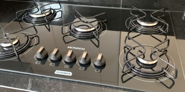Cooktop a Gás, 5 Bocas, Mondial, Preto/Inox, Bivolt – CTG-02