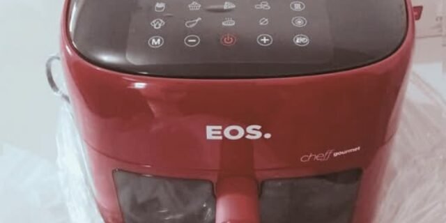 Fritadeira Sem Óleo Air Fryer Eos Chef Gourmet 6.2 Litros Compacta Digital Vermelho Eaf60v 110v