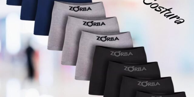 Kit Com 10 Cuecas Boxer Algodão Sem Costura Zorba