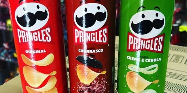 Pringles Pack Promo Salgadinho de Batata Frita 3 Sabores – Original, Creme e Cebola e Churrasco