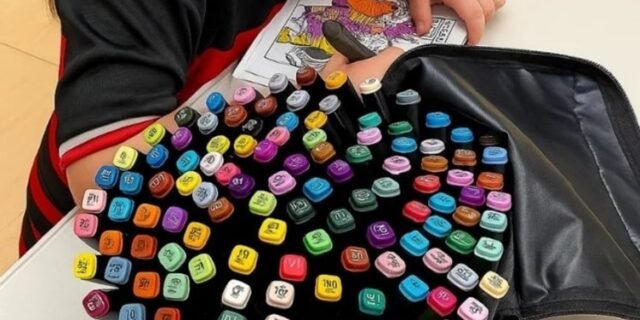 Conjunto Canetas Marcador Canetinha Ponta Dupla 120cores