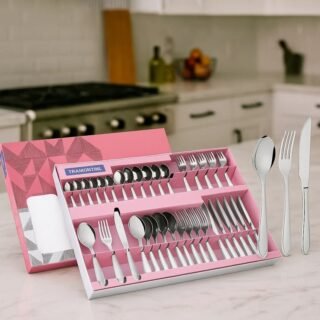 Faqueiro Aço Inox com Faca para Churrasco com 36 Peças Tramontina Laguna Prata