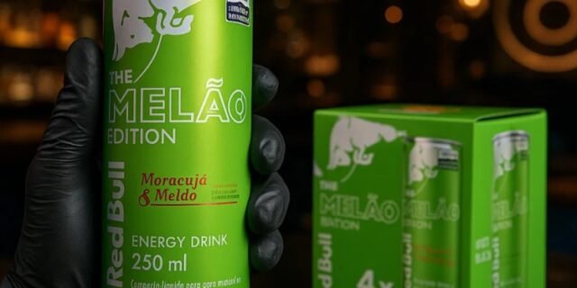 Pack de 4 Latas Red Bull Energético, Melão Edition, Maracujá e Melão, 250ml