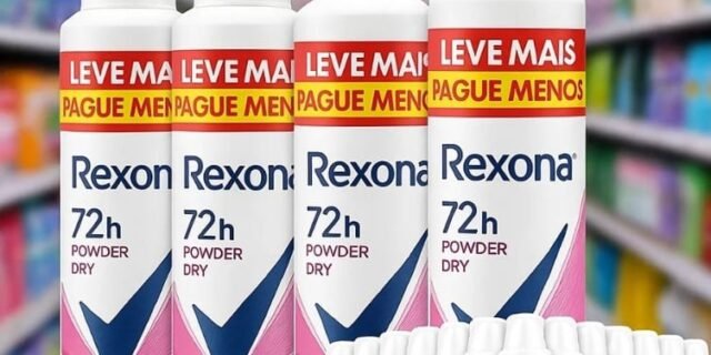 Rexona 12 Unidades Desodorante Antitranspirante Aerossol Powder Dry 150ml