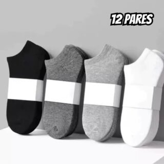 Kit 12 Pares Meia Soquete Cano Curto Preto 38 Ao 44 Premium