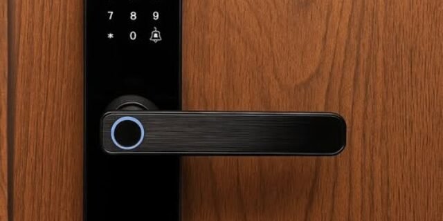 Steck, Fechadura Inteligente Wi-Fi Com Maçaneta e Biometria, Ambiente Conectado, SLOCK3PS1