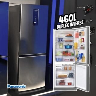Geladeira/Refrigerador Panasonic Frost Free Duplex Inverse Aço Escovado 460L NR-BB64PV1X – 110V