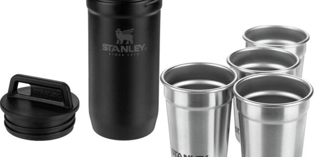 Conjunto de copos de shot Stanley Adventure, preto fosco, 59 ml cada