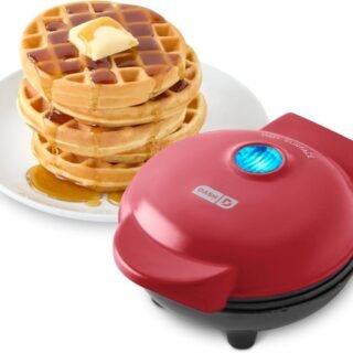 DASH Mini máquina de waffle – molde de waffle de 10 cm, ferro de waffle antiaderente com aquecimento rápido,