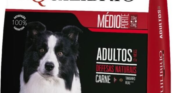Equilíbrio Super Premium Cães Ração Cães Equilibrio Raças Médias Adulto Carne 12Kg