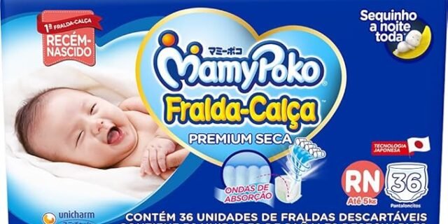 MamyPoko Fralda-Calça Recém-Nascido Jumbo 36 Unidades
