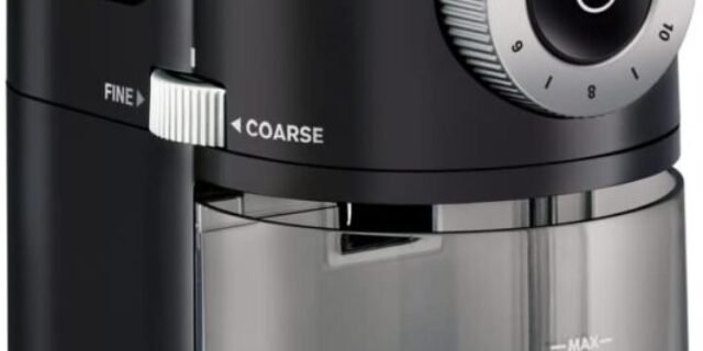 KRUPS Moedor de precisão para rebarbas planas para gotejamento/expresso/despejamento/frio, 12 xícaras, preto