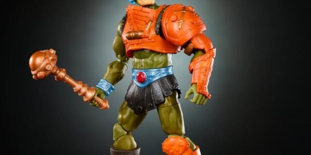 Masters of the Universe Masterverse New Eternia Action Figure & Accessories, Man-At-Arms Deluxe MOTU Collectible with 30 Articulations, 7-inch