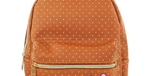 Disney Minnie Mouse com Bolinhas Mini Bolsa de Couro PU com Alças Ajustáveis 25 cm