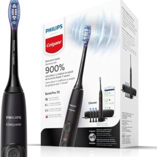Colgate Escova De Dente Elétrica Philips Sonicpro 70 Recarregável Bivolt Tem 3 Refis E Um Estojo Para Viagem