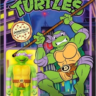 Super7 Teenage Mutant Ninja Turtles Donatello – 3.75″ TMNT Action Figure with Accessories Classic Cartoon Collectibles and Retro Toys