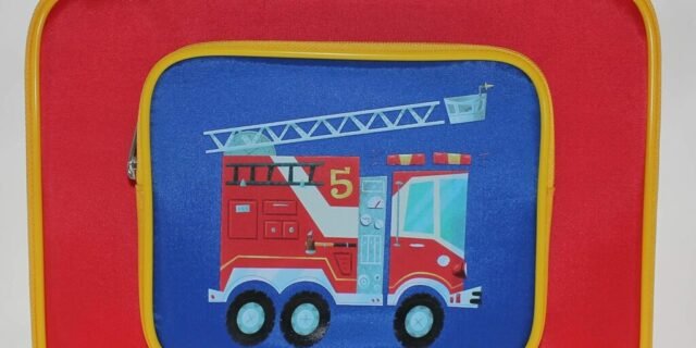 Crocodile Creek Lancheira/Bombeiro Vermelho E Azul Pequeno