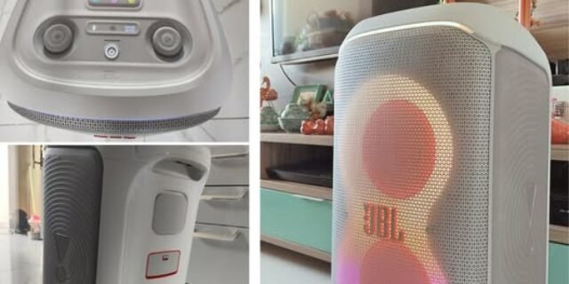 JBL, Caixa de Som Bluetooth, PartyBox Stage 320, Luzes Led, Entrada USB – Branca