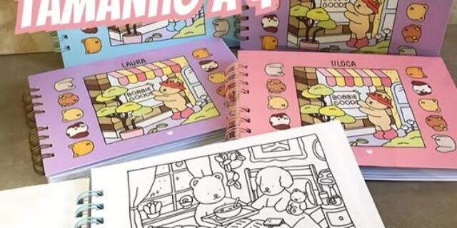 Livro De Colorir Bobbie Goods Rosa Colorir 50 Páginas A4 Grande Encadernado – Gráfica Giro SP