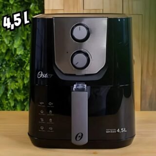 Air Fryer Oster Black Perform Preta com Timer 4,5L