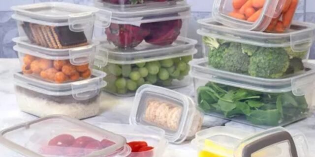 Kit 12 Potes Herméticos Com Travas Plástico Cinza Plasútil