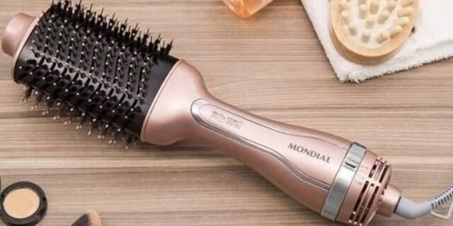 Escova Secadora Mondial ES-02-BI 1200W – 3 Níveis de Temperatura Tourmaline Íon