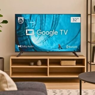 PHILIPS, Smart TV, 32” HD, 32PHG6909/78, Google TV, Comando de Voz, HDR