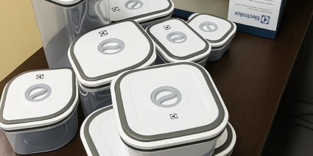 Kit Potes Herméticos Plásticos Cinza 8 Unidades Electrolux