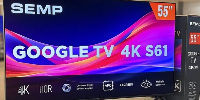 Smart TV 55″ Semp 4K UHD LED S61 Google TV AiPQ Pro Google Assistente 3 HDMI